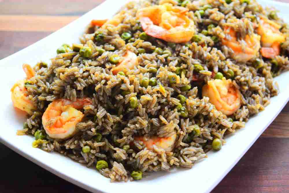 rice with shrimp and djon djon