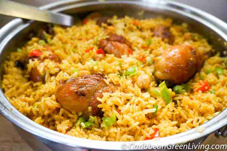 Rice with Chicken and Chickpeas - homemade caribbean recipes