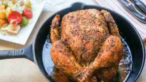 Roast Chicken with Bread Salad