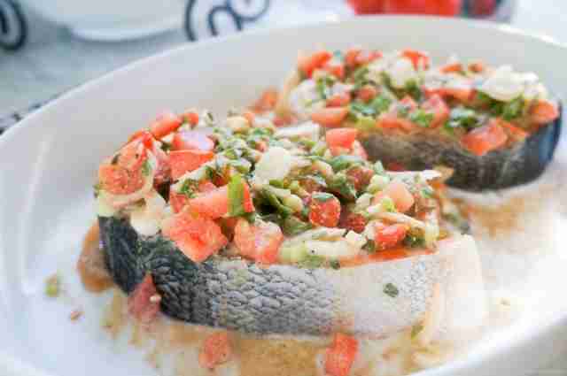 Salmon Dinner
Roasted Salmon with Tomatoes