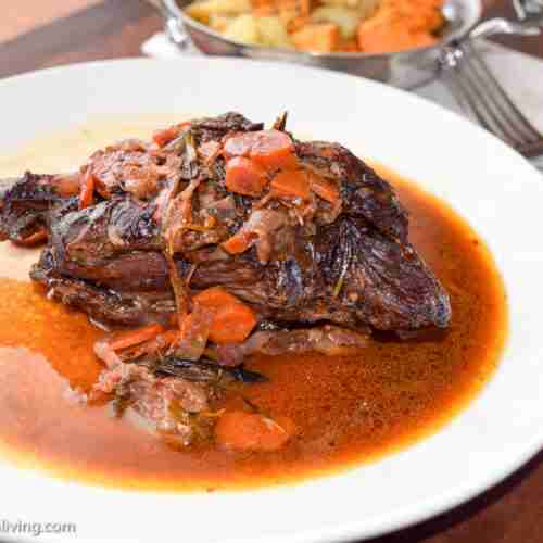 Slow-Braised Lamb Shanks with Red Wine and a Spicy Kick