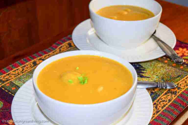 Yellow Split Pea Soup -caribbeangreenliving.com