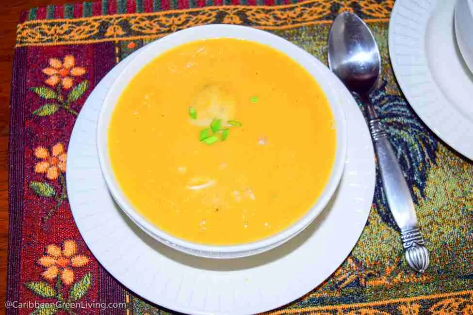 Yellow Split Peas Soup - upclose - caribbeangreenliving.com
