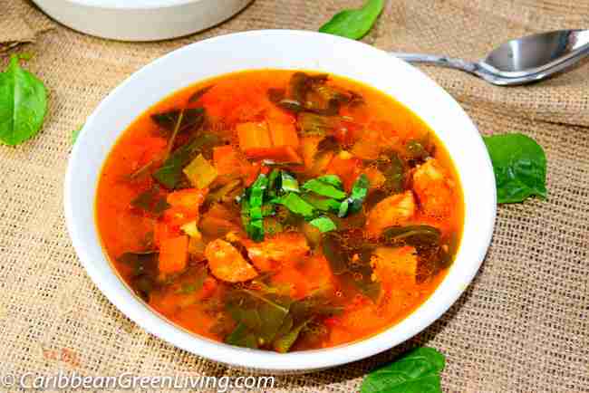 A Taste of Spain: Easy Spanish Chickpea Soup with Chorizo, Paprika, and Saffron 3 Spanish Chickpea soup with chorizo, paprika, and saffron - caribbeangreenliving.com