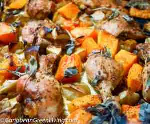 Sage Chicken with Roasted Butternut Squash