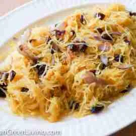 Easy Spaghetti Squash with dried cranberries