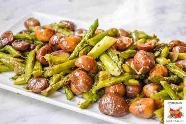 Easy Asparagus with Roasted Chestnuts Recipe