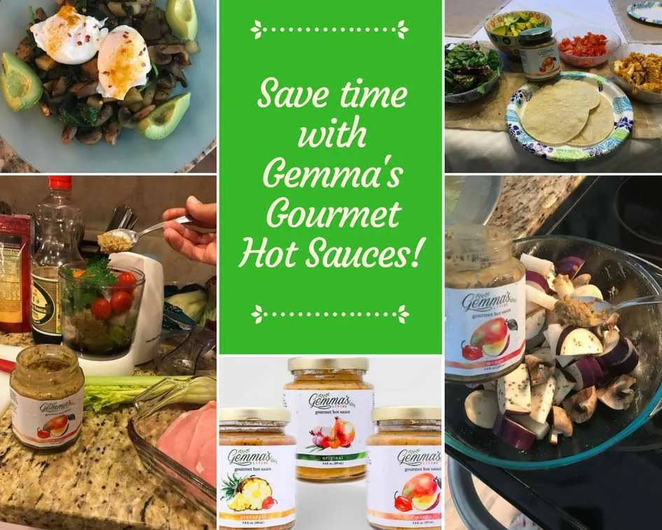 Save time with Gemma's Gourmet Hot Sauces
