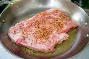 Veal Roasted with onion, Fennel, and Shiraz