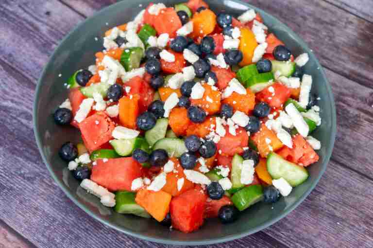 Watermelon and papaya salad