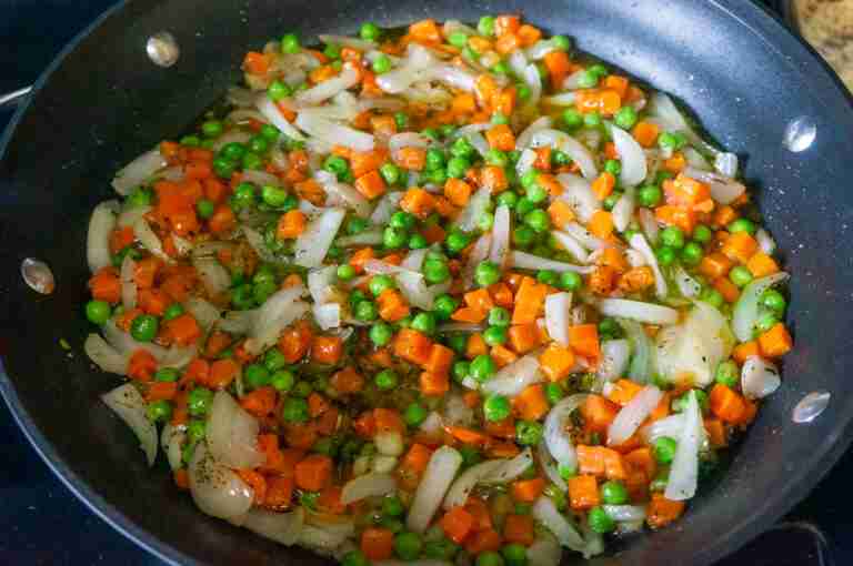 Delicious Haitian White Rice With Peas And Carrots