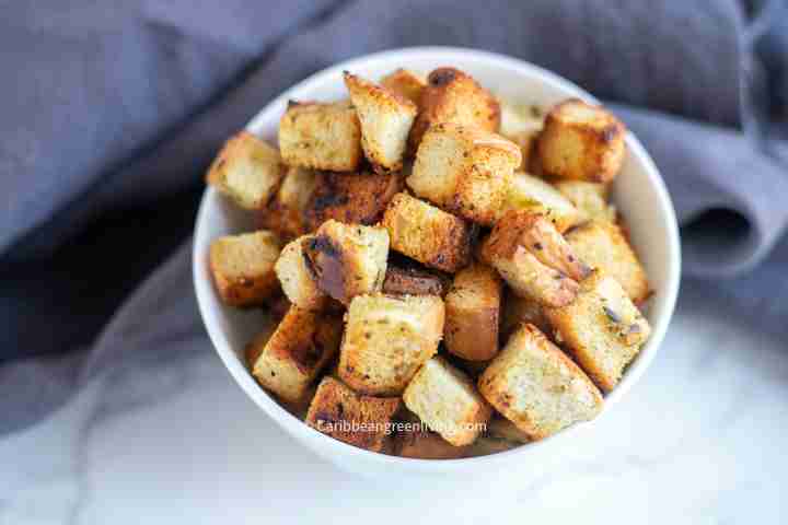 Homemade Haitian Bread Croutons with Epis