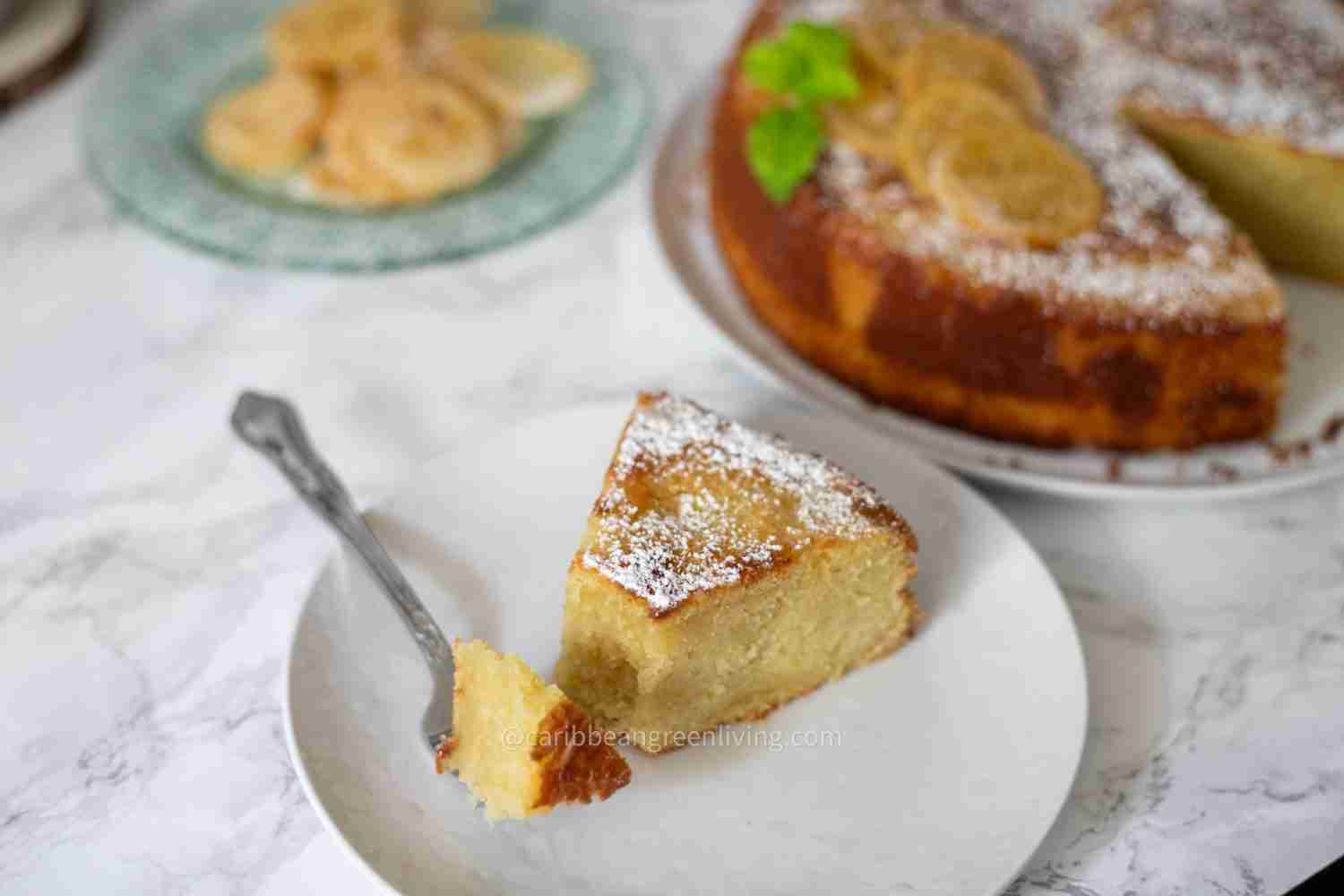 Easy lemon cake - sliced