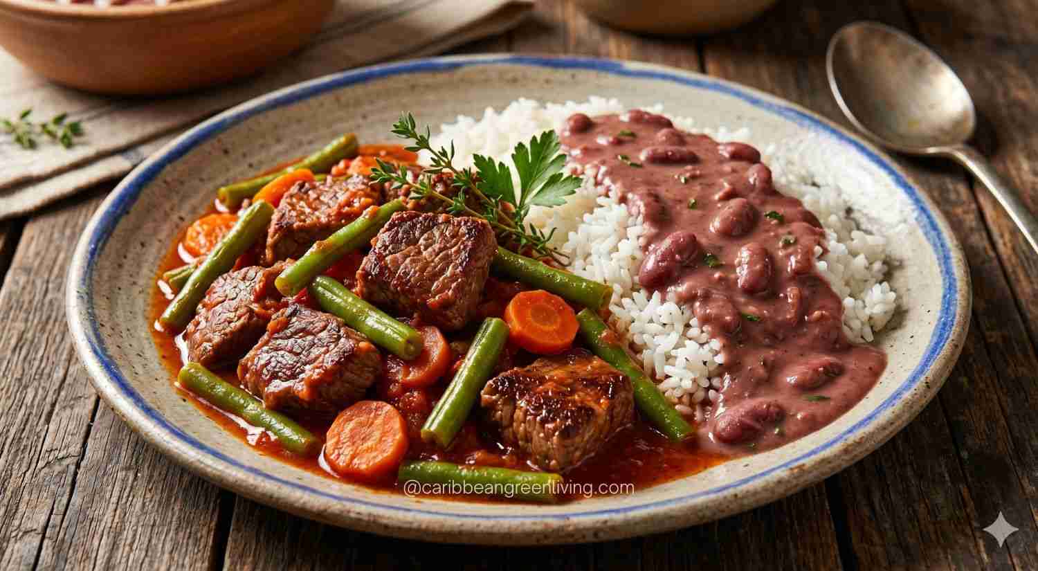 Haitian Beef and Green Beans