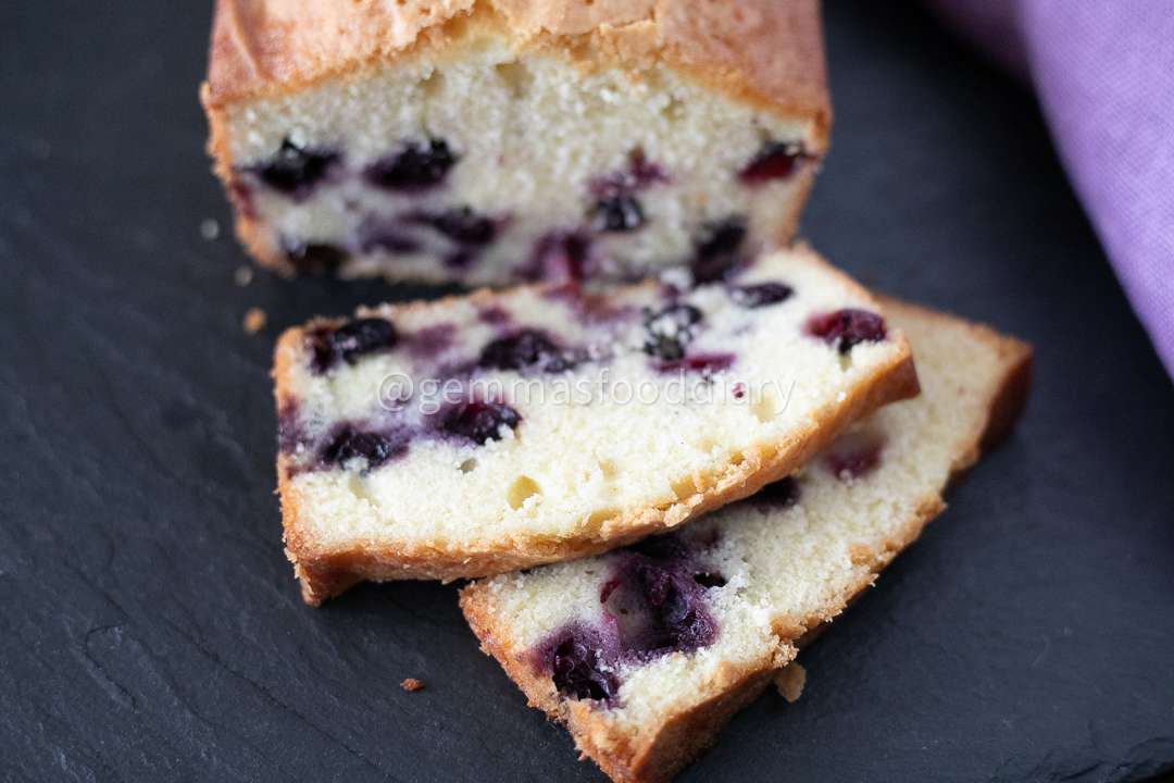 Cream Cheese and Blueberry Pound Cake