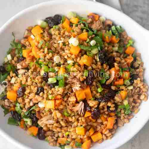 Farro Salad with Turkey and Roasted Squash 7 Farro Salad with Turkey and Roasted Squash