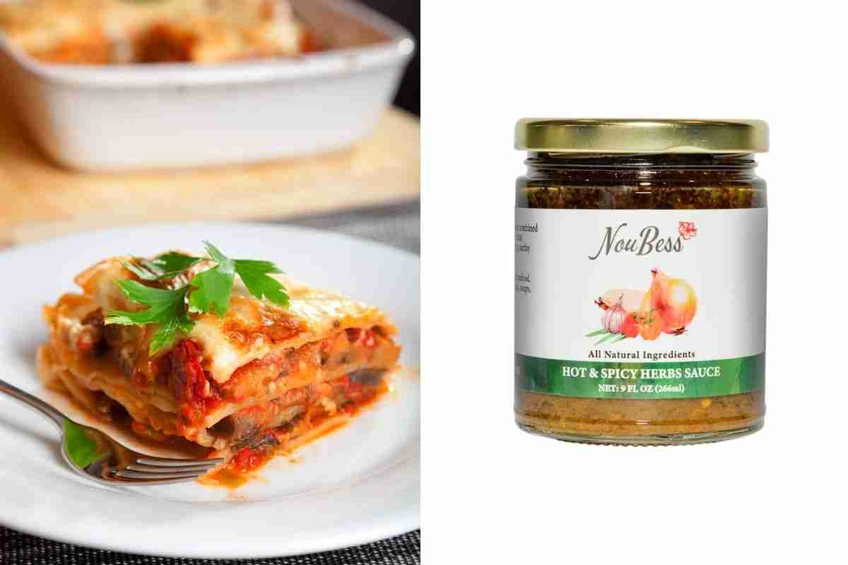 Elevate Your Lasagna: A Spicy Kick with Noubess Hot & Spicy Sauce 1 Lasagna with NouBess hot and spicy sauce