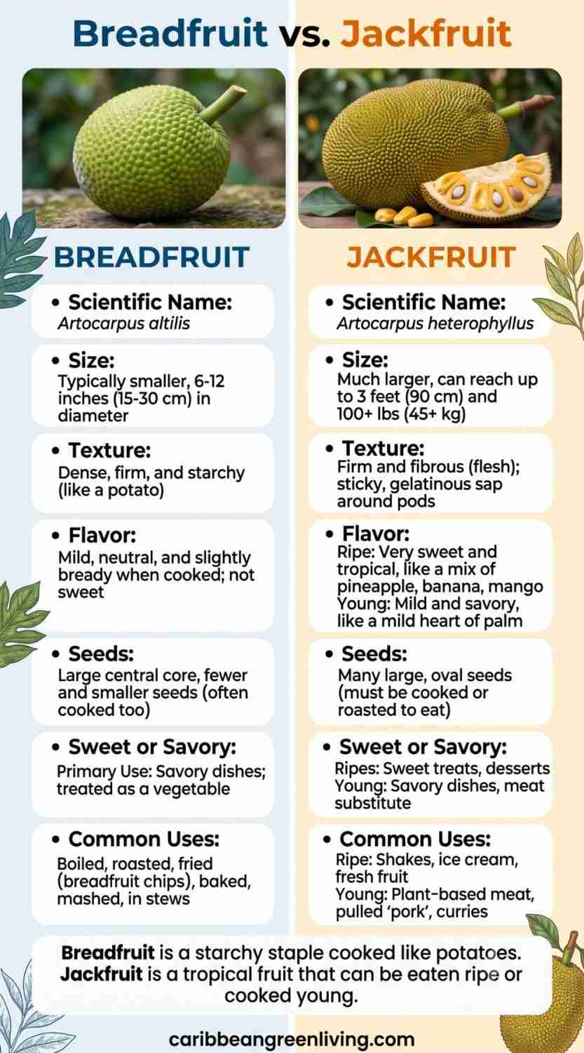 breadfruit vs jackfruit