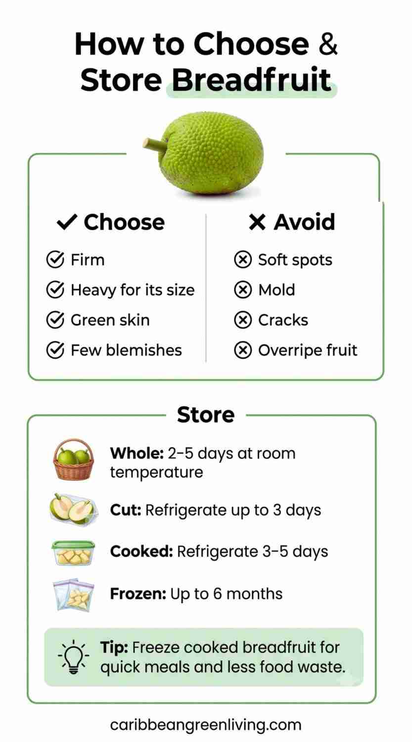 how to choose and store breadfruit