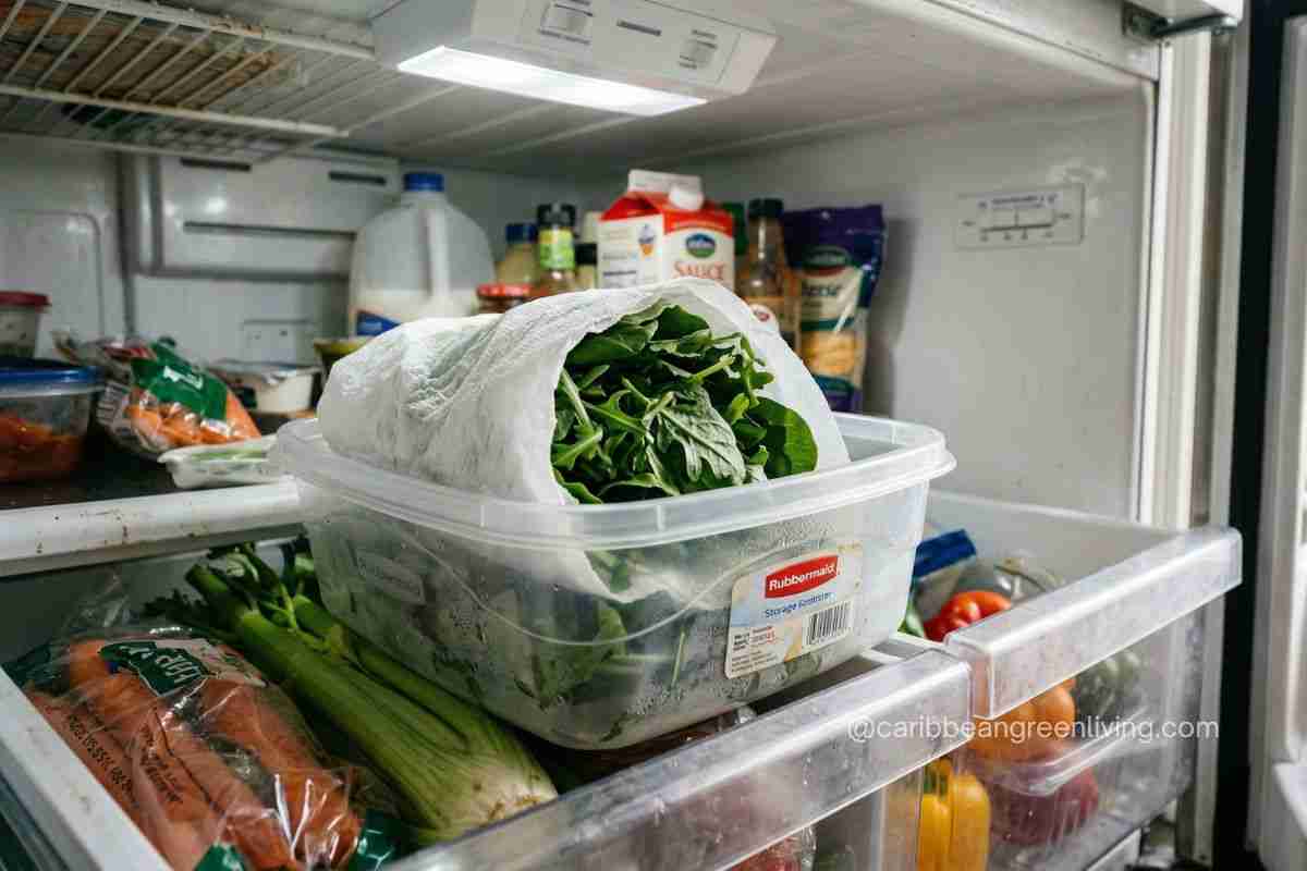 how to store fresh greens