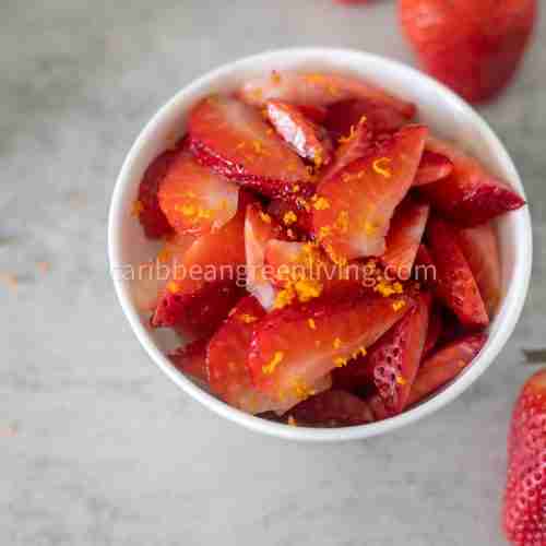 macerated strawberries - rum barbancourt