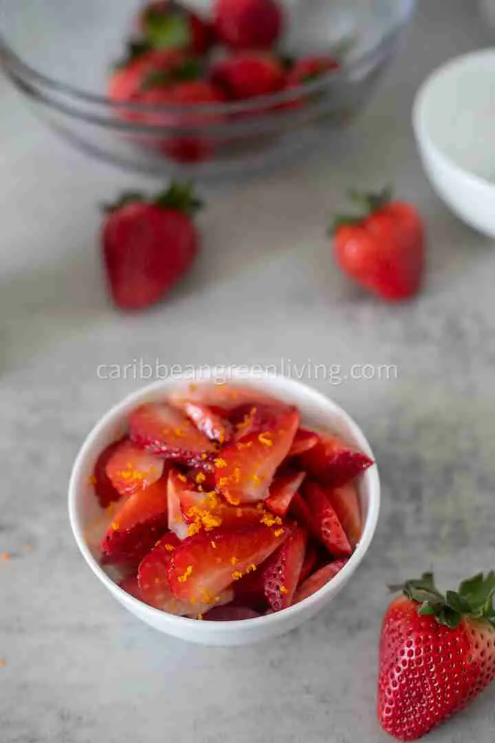 macerated strawberries - rum barbancourt