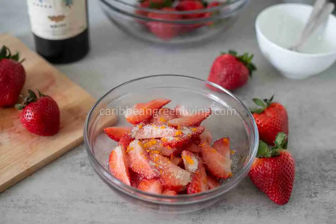 macerated strawberries - rum barbancourt