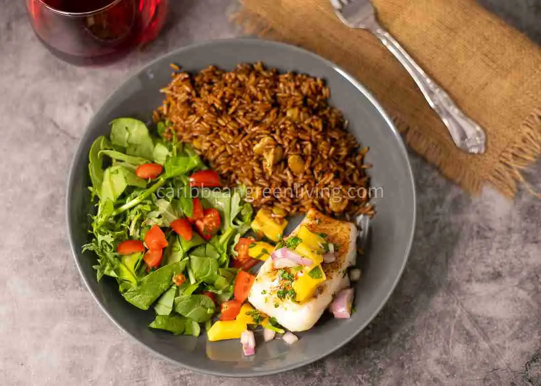 Baked Codfish with Noubess spices
