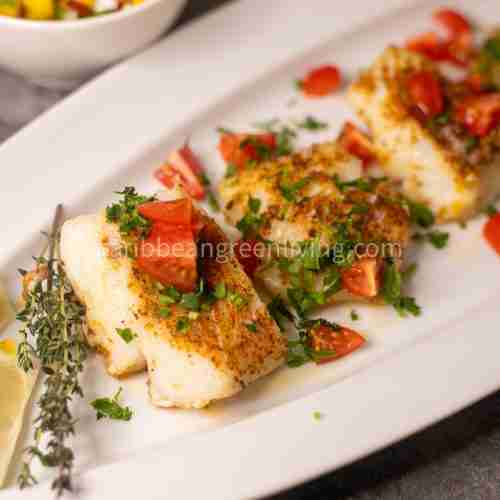 Baked Codfish with Noubess spices