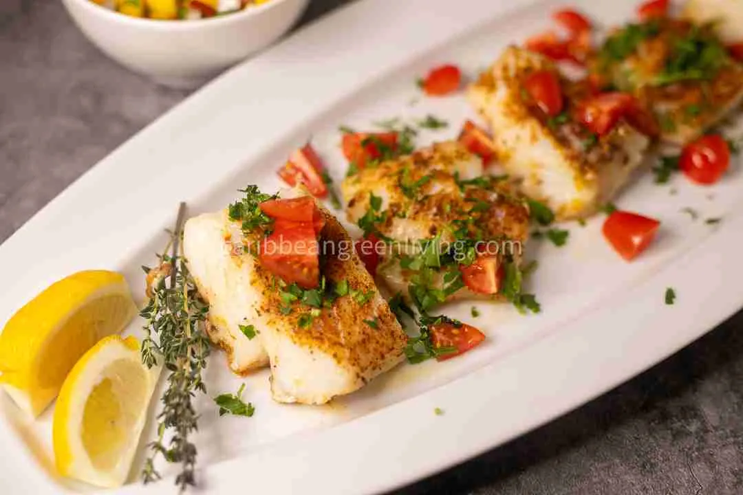 Baked Codfish with Noubess spices