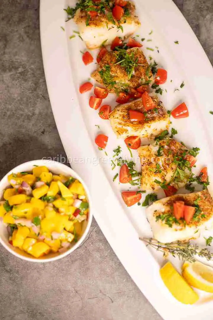 Baked Codfish with Noubess spices