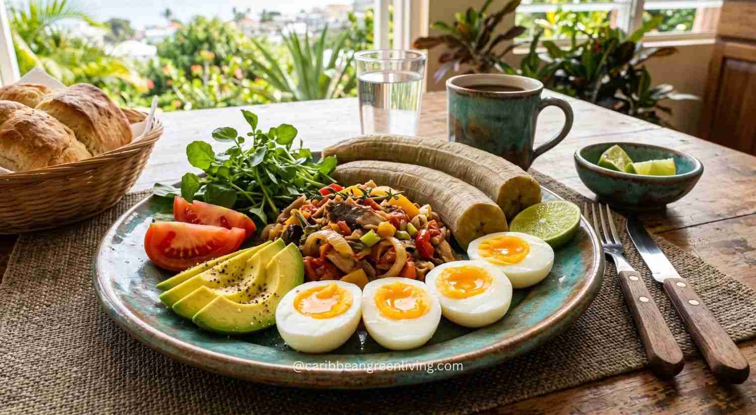 Caribbean Breakfast - served with Avocado