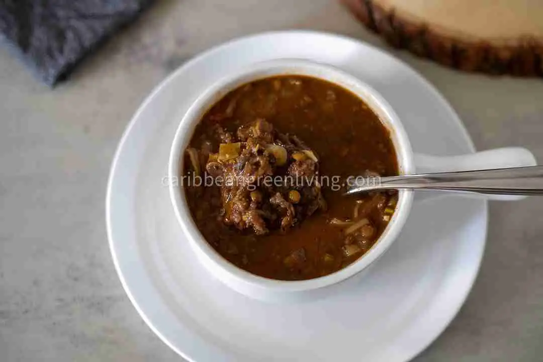 Hearty Beef Stew with Green Lentils