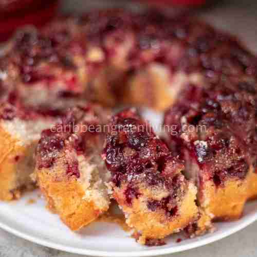 Cranberry Upside-Down Cake - flour