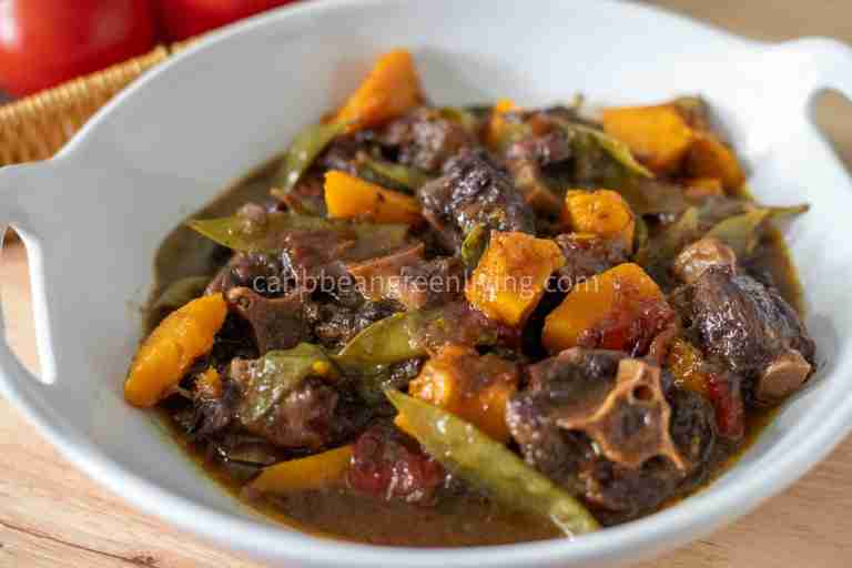 Hearty Oxtail with Squash and Snap Peas