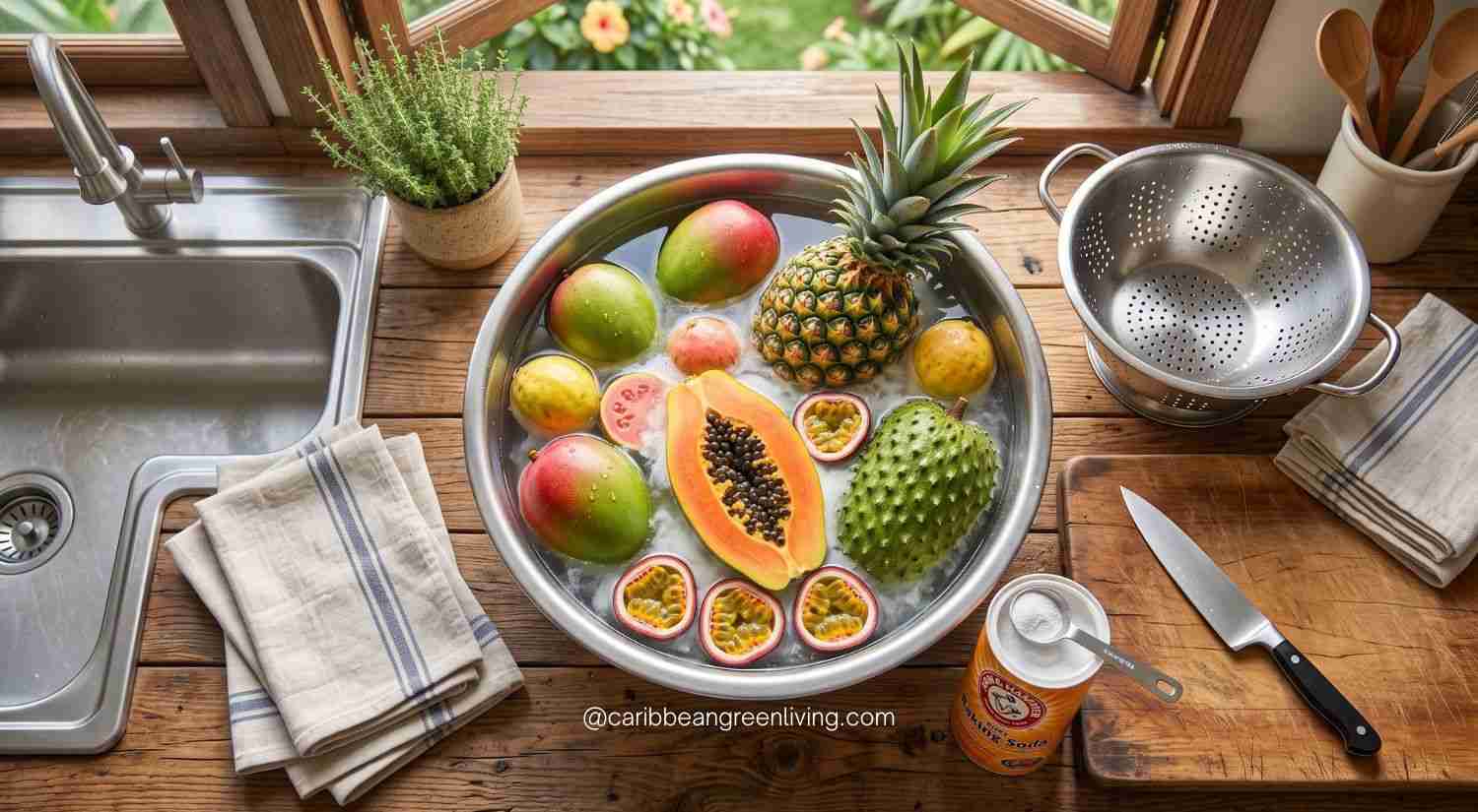 How to Freeze Caribbean Fruits - Washing & Preparing Fruit-baking soda