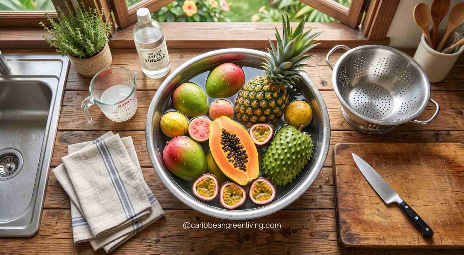 How to Freeze Caribbean Fruits - Washing & Preparing Fruit-vinegar