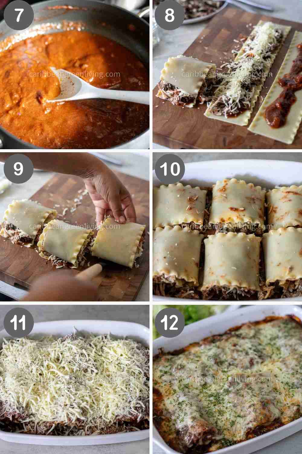 Easy Djon Djon Chicken Lasagna Roll Ups