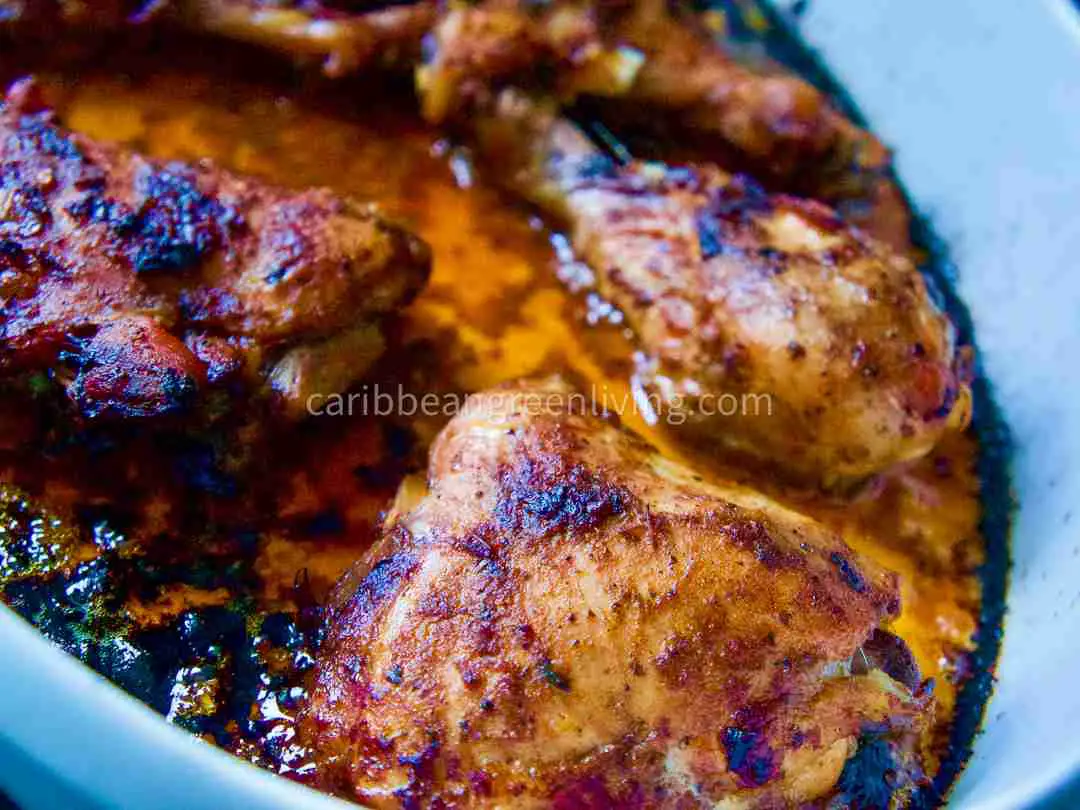 Roasted Chicken with Epis and Djon Djon