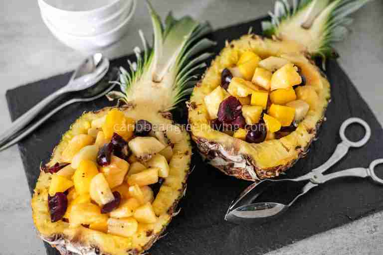 Tropical Pineapple Boat with Exotic Fruits