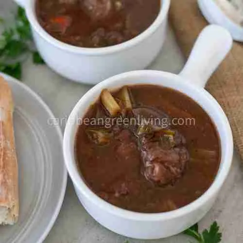 Caribbean-Style Fish Soup with Leeks and Red Wine