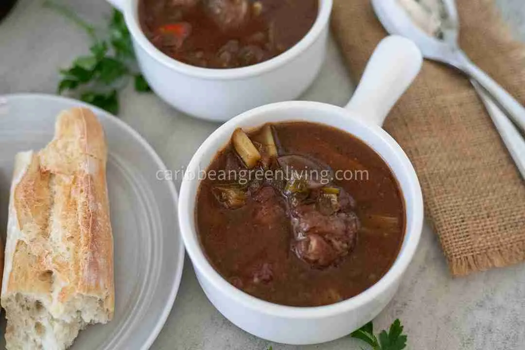 Caribbean-Style Fish Soup with Leeks and Red Wine