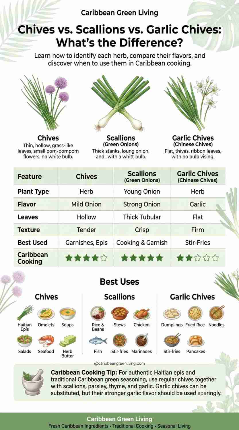 Chives vs. Scallions vs Garlic Chives