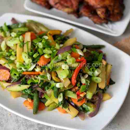 Healthy French Caribbean Vegetable Stir Fry (Piment Végétarien)