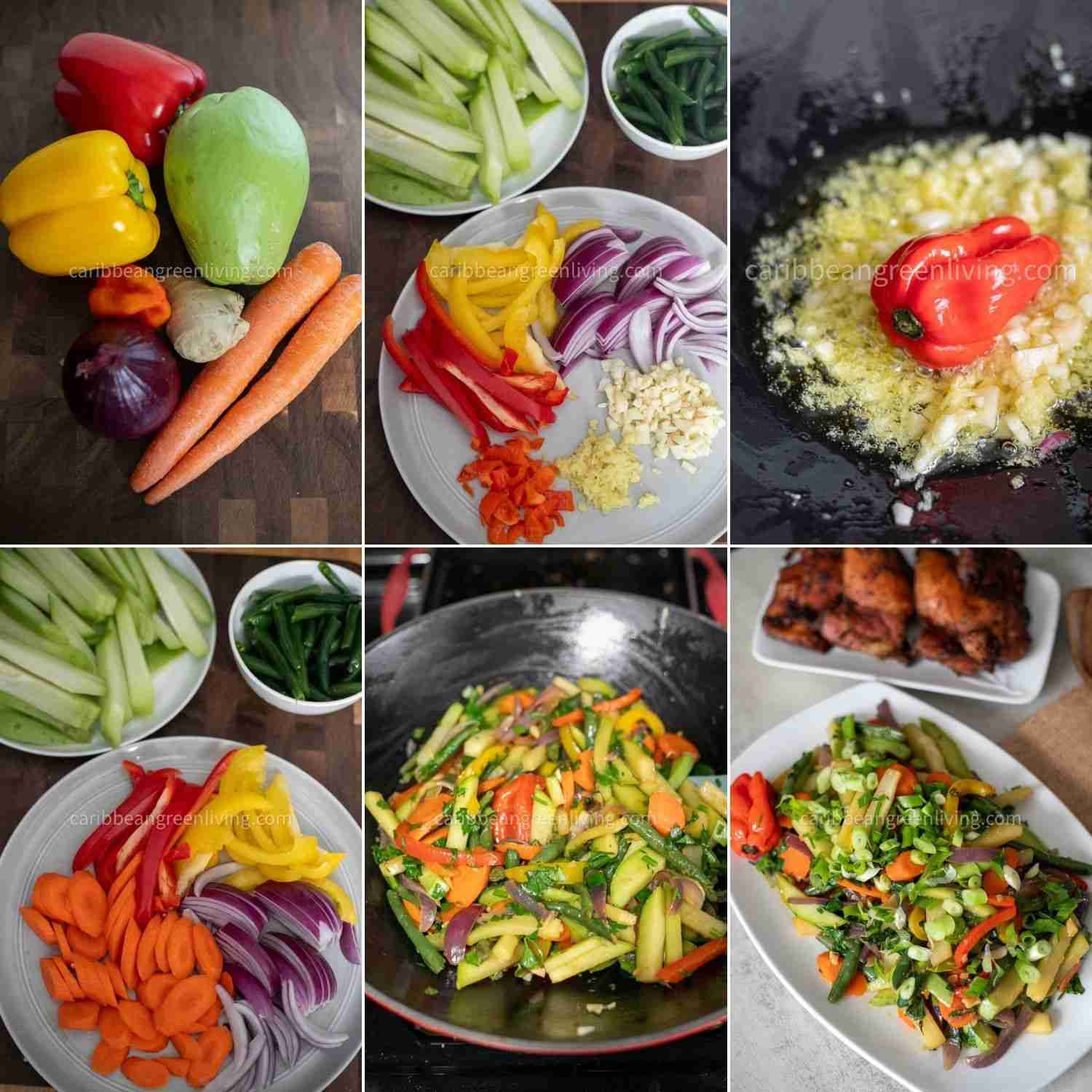 Healthy French Caribbean Vegetable Stir Fry