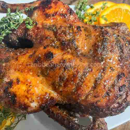 Haitian-Inspired Roasted Duck with Epis and Fresh Herbs