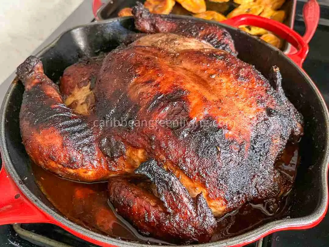 Roasted Chicken with Hibiscus Glaze