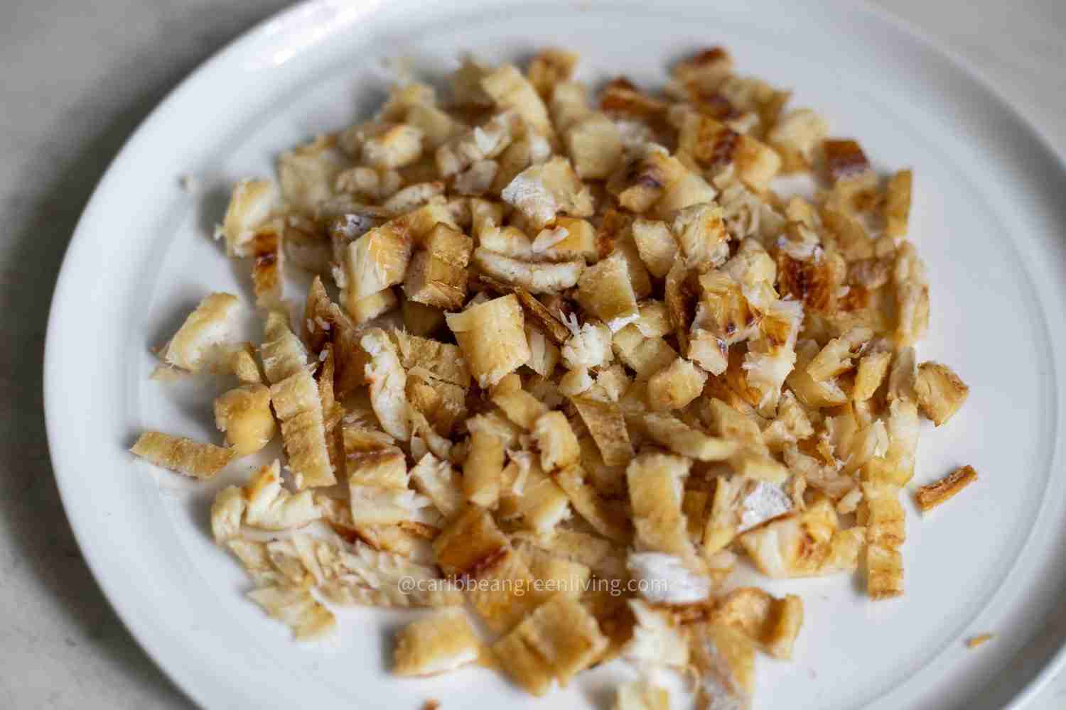 codfish fillets shredded
