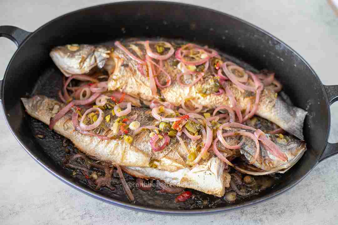 Crispy Skin Branzino with White Wine Lemon Sauce