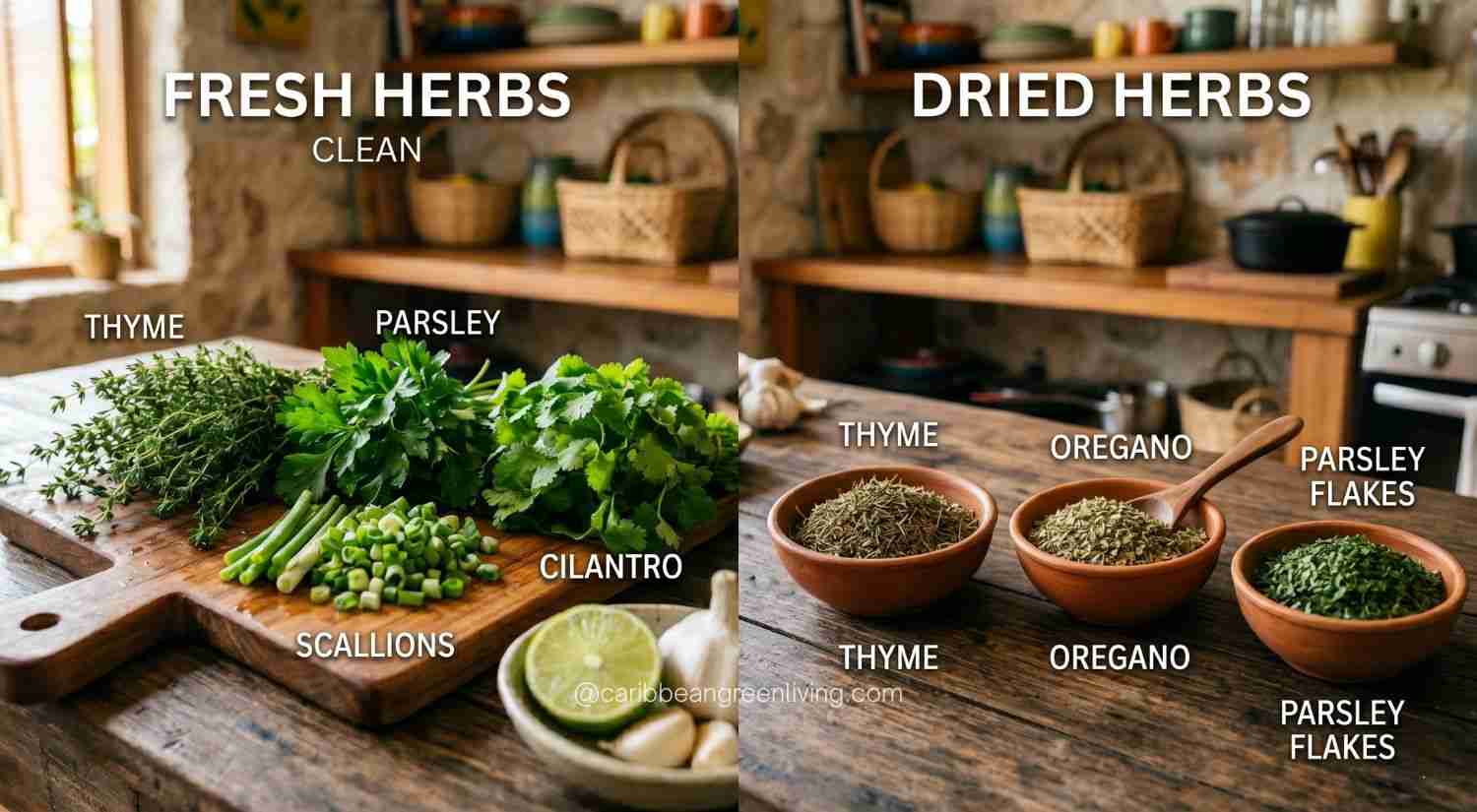 Fresh vs Dried Comparison